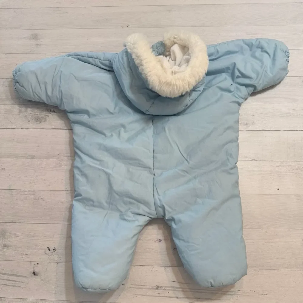 Baby light‎ blue winter bunting infant